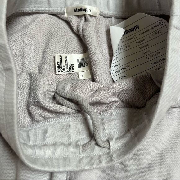 Madhappy Production Sample Unisex Cotton Fleece Shorts Grey Medium NEW - Picture 5 of 6